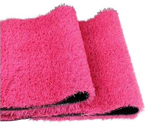 Générique Gazon Artificiel Rose, Hauteur de Poil de 3 cm, Tapis en Faux Gazon synthétique pour la décoration de Balcon, Jardin, terrasse, clôture ou Mur.(2x4m)