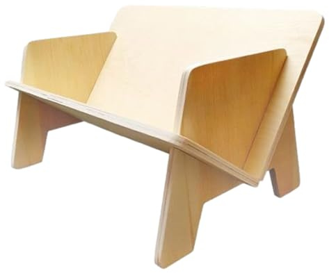 Genérico Skrivbordshylla - trä 40 x 26 x 24 cm, skrivbordsbokhylla | naturligt lutande stativ | Böckorganisatör, kontorsmaterial och studiematerial på skrivbordet