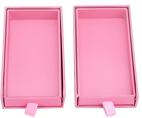 Cygmophing 2 uds caja de almacenamiento de pestañas postizas rectangulares extraíbles estuche organizador de pestañas de injerto (Caja extraíble con tapa transparente)