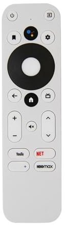 Byt Röstfjärrkontroll ，Kompatibel For MECOOL KM2 KM2 PLUS ONN Android 4K UHD TV Box Bluetooth Röstfjärrkontroll(White)