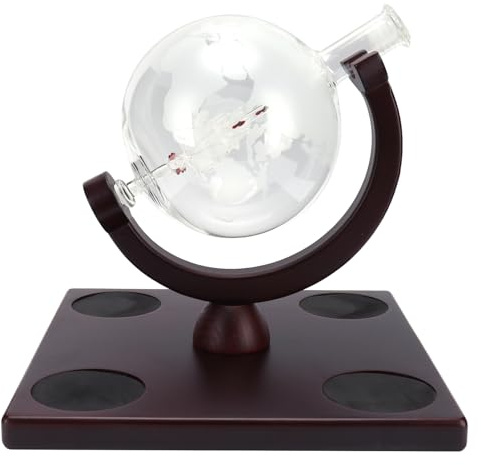 Rcniso Whisky Globe Decanter Elegante Juego de Vidrio para Fiesta Salud Seguridad 4 Vasos Dispensador de Licor