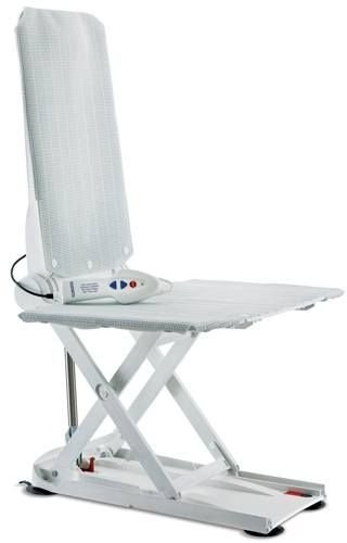 Ascensore per vasca da bagno AQUATEC ORCA F - Metallo o plastica ad alta densità - Bianco - Ascensore per vasca da bagno con schienale fisso e telaio robusto - Negozio sanitario