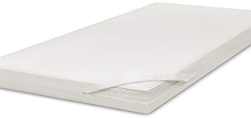 Allsana Allergiker Matratzenbezug für Topper 160x200x8 cm | Anti Milben Encasing für Topper| Milbenschutz für Hausstauballergiker | milbendichter Zwischenbezug für den Matratzentopper | TÜV geprüft