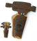KarnevalsTeufel Wild-West Revolvergürtel - Karneval Accessoire für Cowboys und Sheriffs - 90 cm, Kunstleder mit Pistolentasche und Schnalle Holster