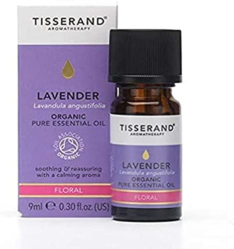 Tisserand Aromatherapy ,Lavender - Organic Essential Oil ,Massage Oil, Aromatherapy Oil , Skin Oil, Oil For Diffuser ,100% Pure Essential Oil - 9ml
