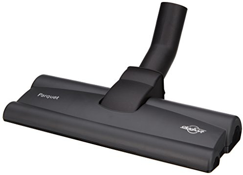 Siemens Hartbodendüse für Staubsauger VZ124HD, 2 rotierende Rollen, extra flach, 100% Naturhaar, passend für Reihen VSZ6, VSQ5, VSZ5, VS08G, VSQ4, VSZ4G, VS07G, VSZ4, VSZ3, VS06G, schwarz