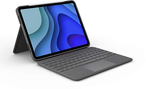 Logitech Folio Touch Tastatur-Case für iPad Pro 11 Zoll (1., 2., 3. und 4. Generation – 2018, 2020, 2021, 2022) Hintergrundbeleuchtung, Trackpad, Smart Connector, Deutsches QWERTZ Layout - Grafit