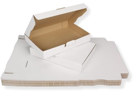 25 St. Maxibriefkarton 320 x 225 x 50 mm DIN A4 weiß Warensendung Faltkarton, Warenpost, Klappdeckelkarton