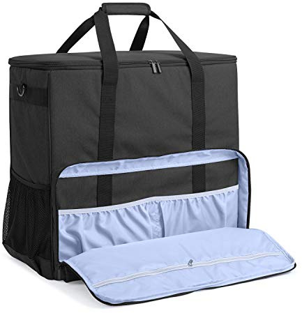 CURMIO Desktop Computer Travel Bag, Black | for Computer Tower PC Chassis/ Keyboard/ Cable/ Mouse, Bag Only