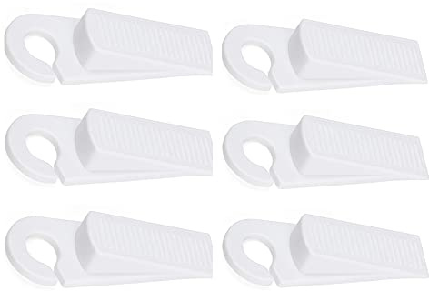 Türstopper, rutschfeste Türkeile, strapazierfähig, Türstopper für mehrere Böden, ideal für Zuhause, Büro, Werkstatt (weiß), 6 Stück