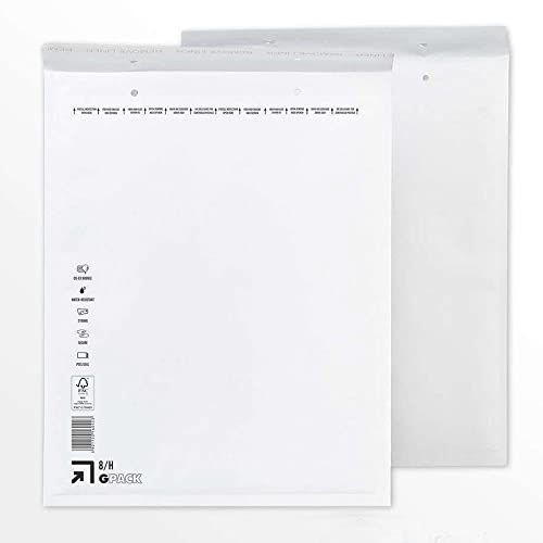 100 x Luftpolster Versandtaschen H/8 (285 x 370 mm) DIN B4 - Weiss selbstklebend weiß Luftpolsterversandtaschen Luftpolstertaschen Umschläge Polsterumschlag Taschen Luftpolsterumschläge