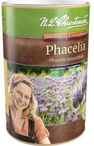 Phacelia Bienenfreund 400g Dose Chrestensen | Bienenweide & Gründüngung | Frosthart bis -9°C | Nematoden-Hemmung