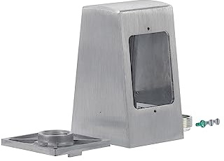 Component Hardware R58-1020 Brushed Aluminum Double Faced Pedestal Outlet Box