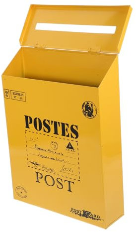 CAXUSD E-Mail-Postfach hängende briefkästen vertikaler Briefkasten Post-Organizer zum Aufhängen Amerikanischer Stil Spendenbox Vorschlagsbox Wahlurne Büro Eisen