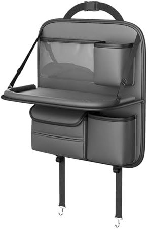 Moxeupon Organisateur de siège arrière de voiture - Rangement automobile avec plateau de table pliable,Organisateurs pour automobile, sac de rangement pour dossier de siège de voiture, organisateur de