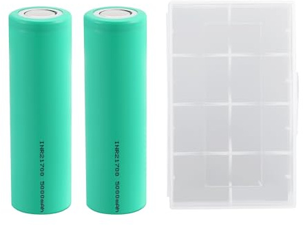 BFHB 21700 Lot de 2 boîtiers de batterie 5000 mAh pour lampe de poche