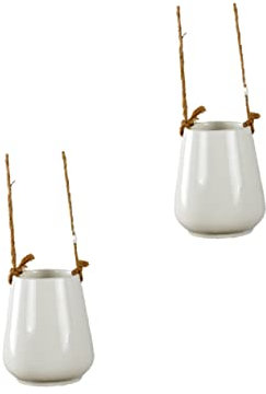 Milisten 2St heimischer Blumentopf Keramik Wohnkultur kunstpflanze kunstplflanze pflanzenständer Töpfe für Pflanzen Zierblumenhalter Pflanzentopfhalter Luft Container Sukkulente Pflanzen