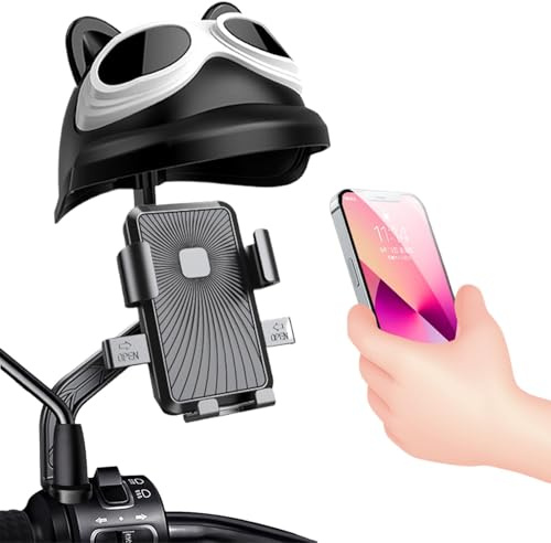 Monte del soporte del teléfono de la motocicleta, montaje del teléfono celular de la motocicleta - Soporte de teléfono celular ajustable,Accesorios para montar, clip de teléfono con un pequeño sombrer