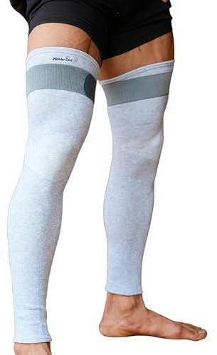 Wonder Care Manchon de compression en bambou pour homme et femme - Genouillères complètes pour la course, le volley-ball, la gym et l'haltérophilie - Genouillère de compression en bambou - 1 paire