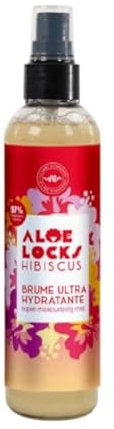 Aloe Locks | Brume Ultra-Hydratante Hibiscus | Hydratation intense | Stimule la pousse & réduit la chute des cheveux | Hibiscus, Ricin, Kératine Naturelle | Fabriqué en France | 250 ml