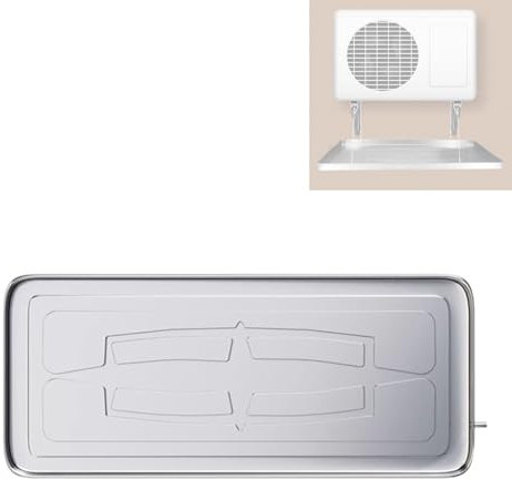 Juego De Bandeja De Desagüe Universal para Aire Acondicionado - Recipiente Antigoteo De Acero Inoxidable para Unidades De Ventana Y Mini Split(1-2P)