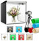 Caja de luz Fotografía 60x60x60CM, Caja de luz para Fotografía con Soporte, Brillo Ajustable 0-100% Estudio Fotográfico Equipada con 126 Cuentas LED Giratorias de 360°