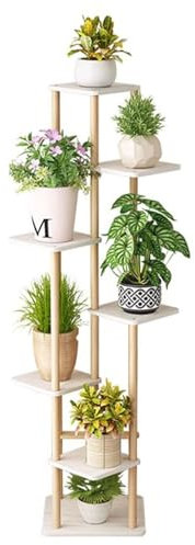 Étagère d'angle à 9 niveaux en bois pour plantes, grand support de pot de fleurs d'intérieur pour salon, chambre à coucher, bureau, balcon, jardin et café – Support de fleurs élégant