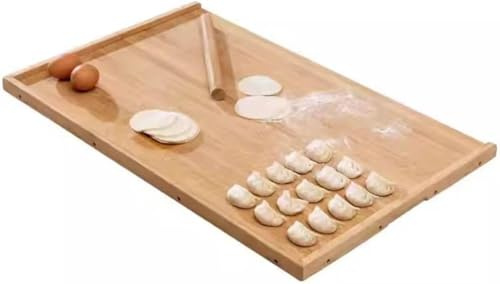 Planche à découper en bois, grande avec lèvre pour plan de travail, bord sur trois côtés, planche à découper avec poignée et rainure pour jus, dinde, viande, légumes, barbecue, une couleur, 1 L x 1 W