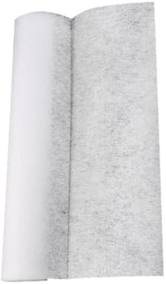 POPETPOP Range Hood Non-woven Fabric Filter Oil Absorbing Paper Roll White with Hook and Loop Tape Reducing Oil Stains Efficiently for Reusable Kitchen Ventilator