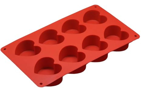 TOBBOMEY Moule Silicone Cavités Forme de Cœur Flexible et Antiadhésif pour Pâtisserie pour Gâteaux DIY Compatible Four et Micro-ondes pour Fêtes et Occasions Spéciales