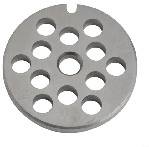 Placa de orificio de acero inoxidable para picadora de carne Bosch, disco perforado con agujeros para procesar carne, pescado y verduras, reemplazo fácil de limpiar (6 mm)