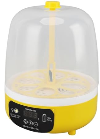 Mini ägginkubator för fjäderfä, automatisk temperatur- och fuktighetskontroll, design med lågt ljud för kläckning kyckling anka vaktelägg, manuell vridning, kompakt för hemmabruk (automatisk vridning)
