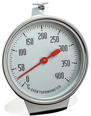Xprop Ofen Thermometer für Backen und Braten - Rote Ziffernblätter, zu Lesen 0-400°C | Genaues Koch Thermometer für Grillen, Küche und Draußen