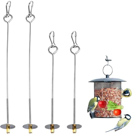 YEDOUALE Accessori per Uccelli picchetti per pappagalli 4 Pezzi in Acciaio Inox spiedini per Cibo Giocattoli per Uccelli Alimentazione interattiva per Gabbia Uso Quotidiano