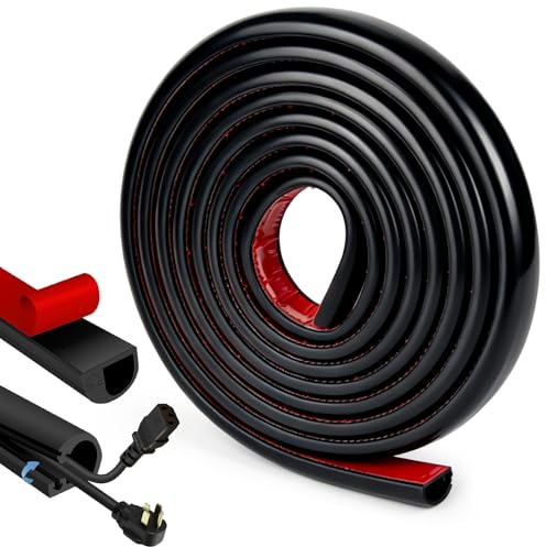 Kabelkanal selbstklebend Silikon Kabelkanäle Kabelbrücke Boden flexibel Kabelschacht flach Kabelabdeckung für Kabelschutz und Kabel Verstecken (Schwarz, 22mm×10mm×3m)