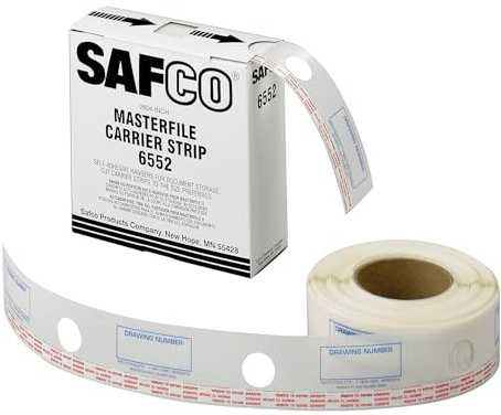 Safco Products 6552 Polyester Carrier Strips, 2.25 Wide, for use with MasterFile 2 Document Storage, Sold Separately