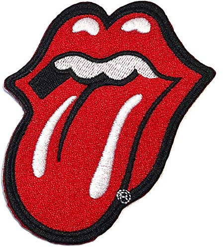 Rolling Stones The Patch Classic Tongue Logo Large Cut Out Official Iron on Accessory Size