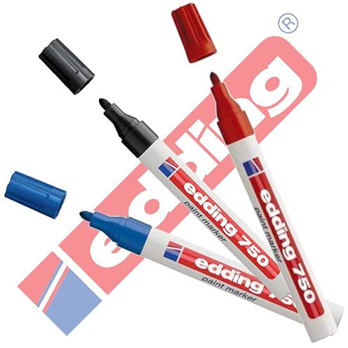 EDDING 750 Lackmarker 3er Sparpaket | 9 Farben & Sortierte zur Auswahl! (3er Set, sortiert)