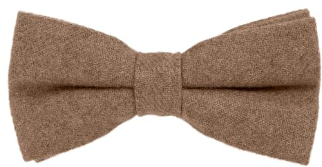 DonDon Pajarita de algodón para hombre de 12 x 6 cm ajustable y lista para usar - marrón claro