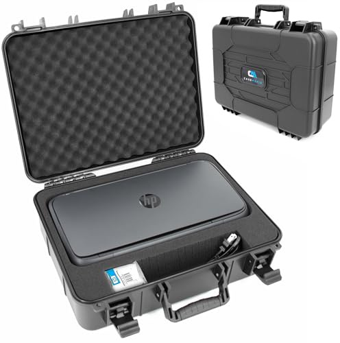 CASEMATIX Portable Printer Carry Case Compatible with HP Officejet 250 Wireless Mobile Printer, Ink Cartridges and Power Cable