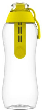 Dafi Borraccia sportiva con filtro, gialla, 300 ml, bottiglia d'acqua riutilizzabile personale, ricambio filtro per zaino in spalla, depuratore di cannucce, acqua da viaggio, prodotta in Europa