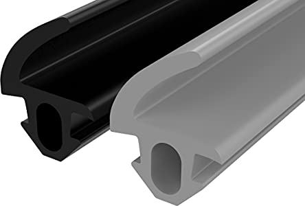 Anschlagdichtung Fensterdichtung für Fenster-Systeme, Verglasungsdichtung für Außenbereich & Innenbereich Kunststofffenster & Aluminiumfenster Dichtung (Schwarz 25m)