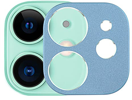 Protezione per fotocamera in metallo per iPhone 11, blu chiaro
