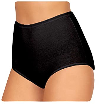 JADEA CULOTTA Donna, Offerta 6 Pezzi, Slip Donna in Cotone, Slip Donna Vita Alta 05 (6 Pezzi-Nero, 5)