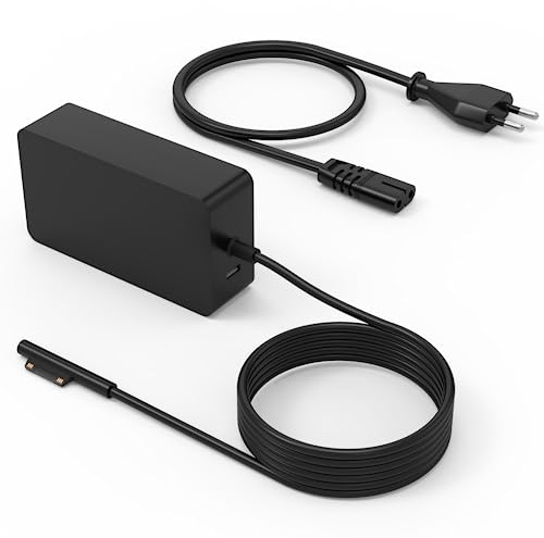 Surface Ladekabel 65W für Microsoft Ladekabel Surface Pro 11/10/9/Pro 8 3 7 4 5 6 X,Sur face Laptop 6/5/4/3/2,Book 3/2,Sur-face Go 3/2 Laptop Netzteil,USB-Port