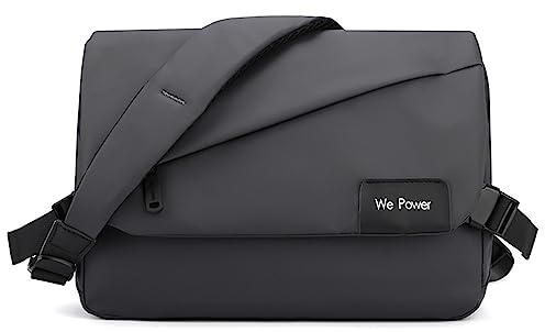 FANDARE Ultraleich Umhängetasche Herren Schultertasche Männer Hängetasche Arbeitstasche Nylon Messenger Bag für Alltag Freizeit Arbeit Büro Reisen Schule Wasserdicht Herren-Schultertaschen Grau