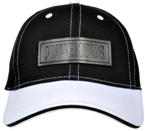 Cappello Baseball Adulto Bicolore con Logo in Pelle, Prodotto Ufficiale Juventus 133193 Juve
