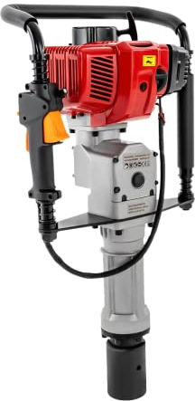 GramStudio Pfahlramme, 2 Takt Benzin Motor Pfostentreiber Erdbohrer Benzin, 52CC, 1900W, Zweitakt, Luftkühlung, Einzylinder, Hand-Zug-Start, für Zäune Gebäude Leitplanken Halterungen