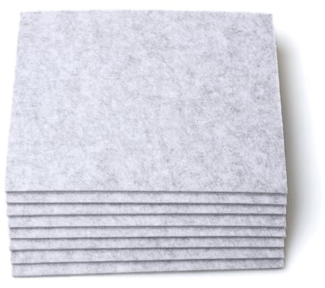 Hoappa 8-Pack Furniture Felt Pads 1/5 Thick Self-Stick Heavy Duty Sheets Wood Floor Protector, Grey