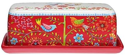Beurrier Boîte à beurre en céramique délicate avec couvercle Comptoir ( Color : B )